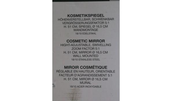 verstelbare cosmeticawandspiegel ZACK, Scala